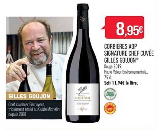 corbières aop signature chef cuvée gilles goujon