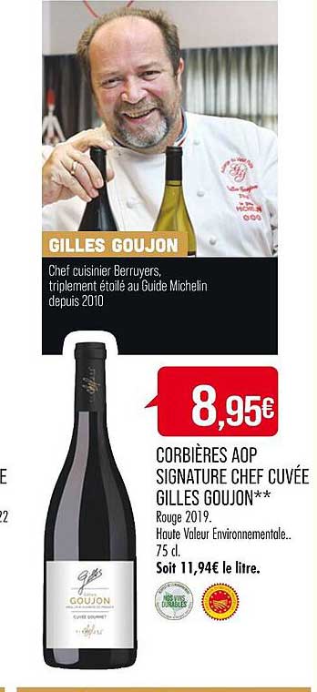 corbières aop signature chef cuvée gills goujon