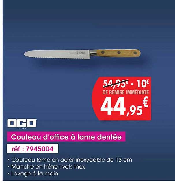 Couteau D'office à Lame Dentée Ogo