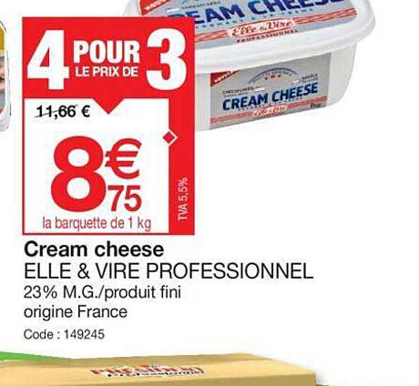 cream cheese elle & vire professionnel