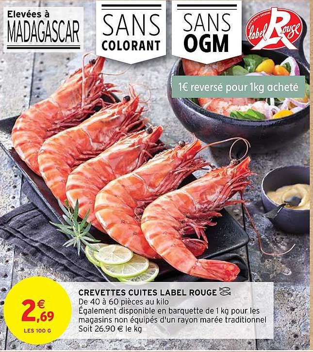 Crevettes Cuites Label Rouge