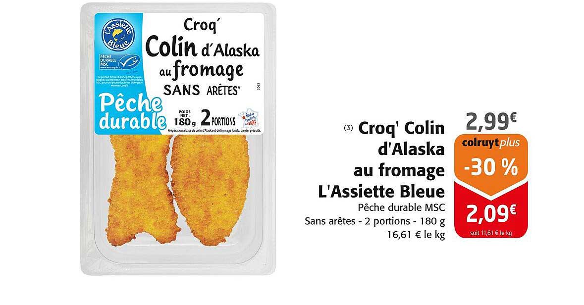 croq' colin d'alaska au fromage l'assiette bleue