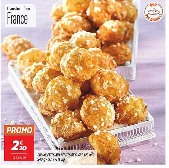 croquettes aux pépites de sucre x20