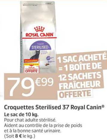 croquettes sterilised 37 royal canin