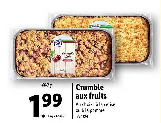 crumble aux fruits alpen fest style