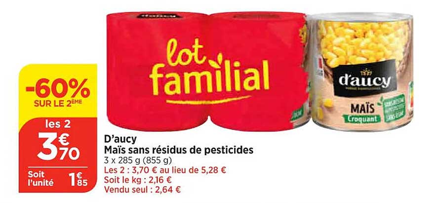 d'aucy maïs sans résidus de pesticides