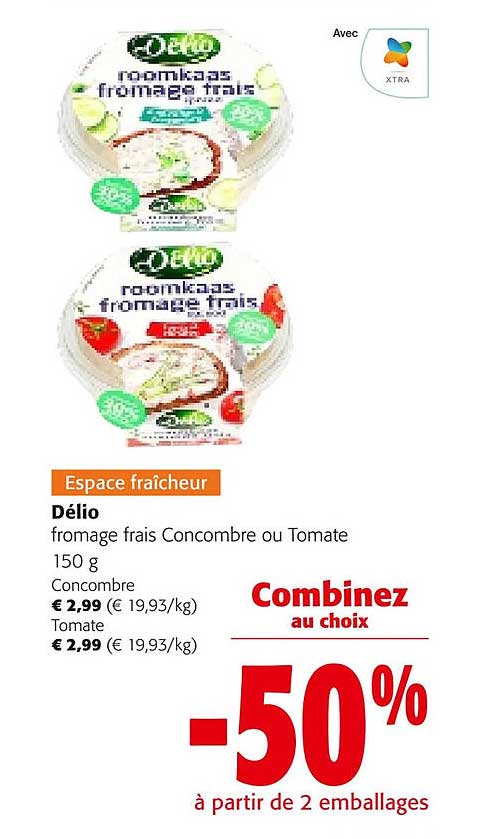 Délio Fromage Frais Concombre Ou Tomate