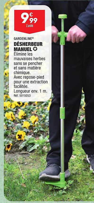 désherbeur manuel gardenline