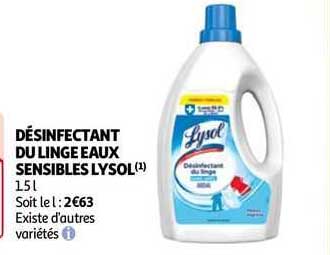 désinfectant du linge eaux sensibles lysol
