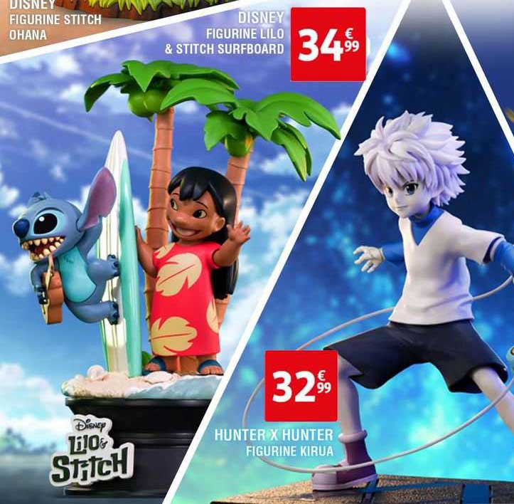 disney figurine lilo & stitch surfboard ou hunter x hunter figurine kirua