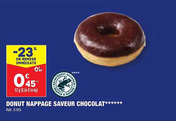 donut nappage saveur chocolat