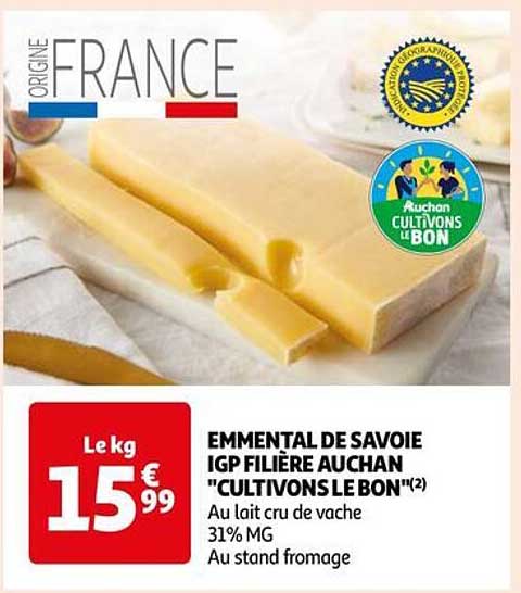 emmental de savoie igp filière auchan "cultivons le bon"
