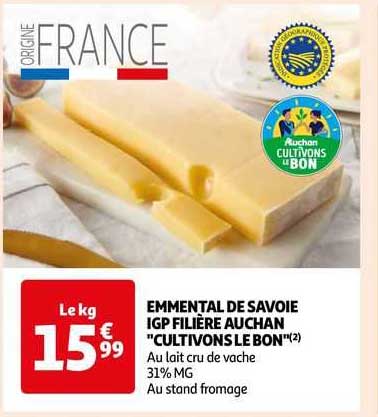 emmental de savoie igp filière auchan "cultivons le bon"