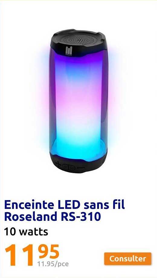 enceinte led sans fil roseland rs-310