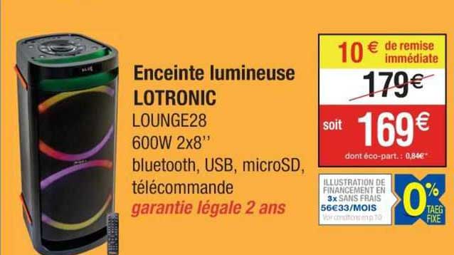 enceinte lumineuse lotronic