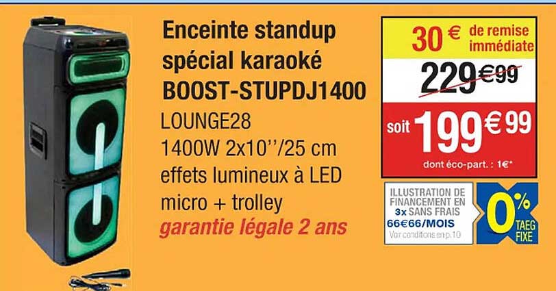 Enceinte Standup Spécial Karaoké Boost-stupdj1400