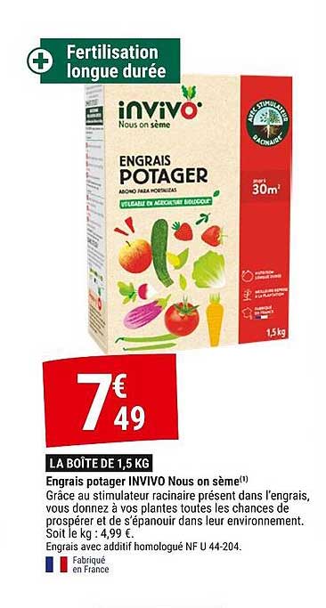 engrais potager invivo nous on sème