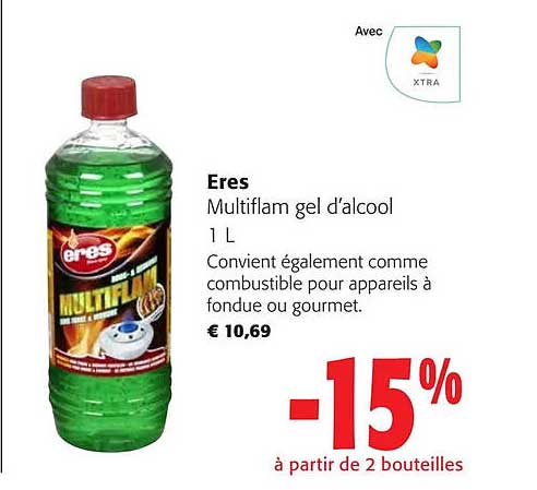 eres multiflam gel d'alcool