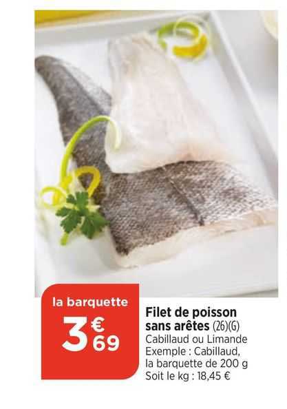 filet de poisson sans arêtes
