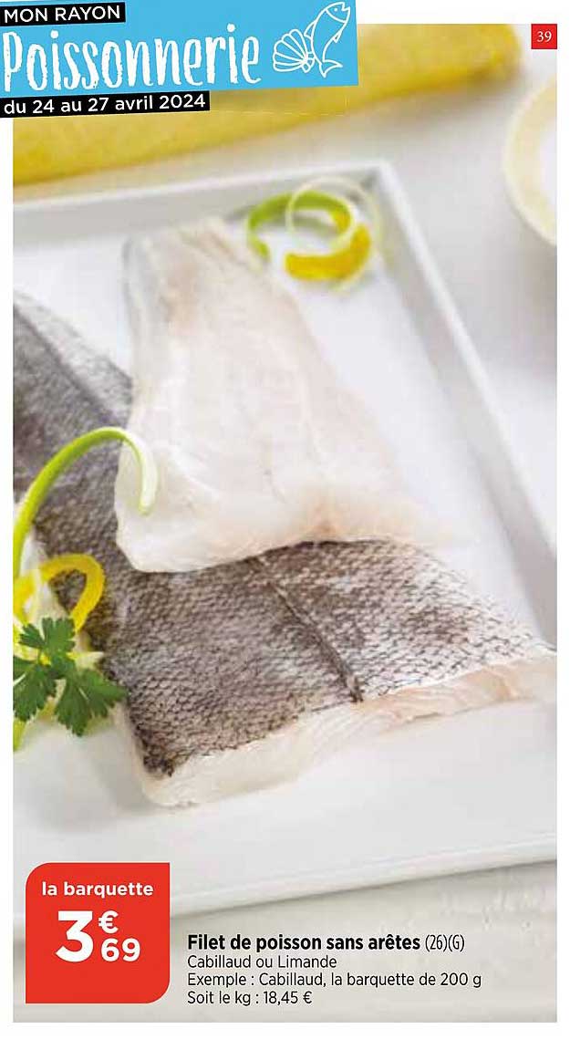 filet de poisson sans arêtes