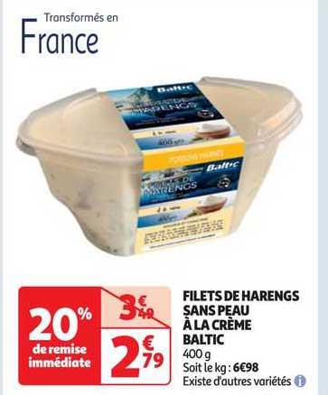 Filets De Harengs Sans Peau à La Crème