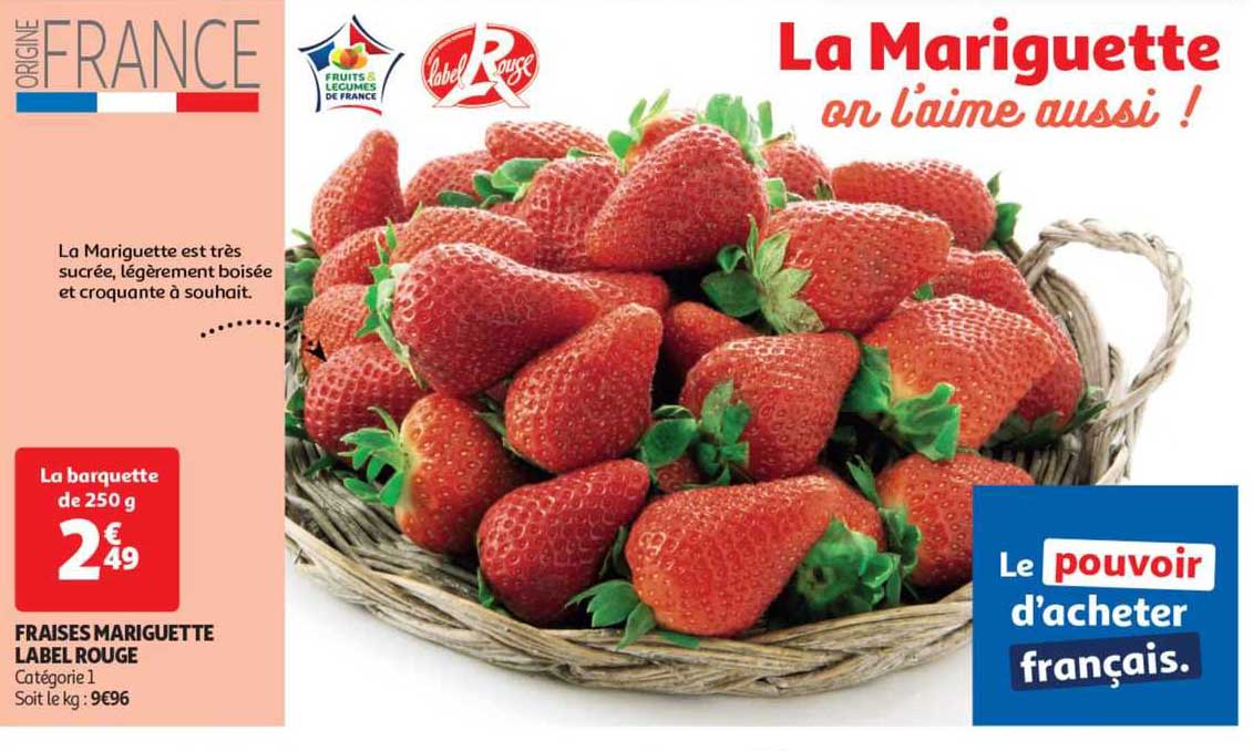 fraises mariguette label rouge