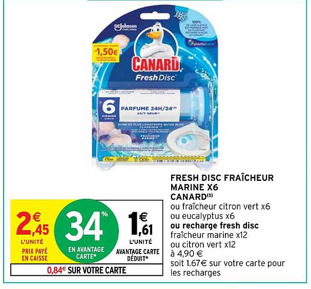 fresh disc fraîcheur marine x6 canard