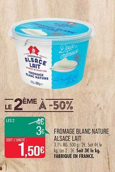 Fromage Blanc Nature Alsace Lait