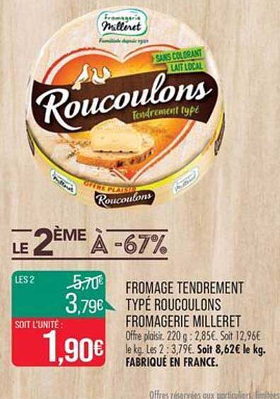 fromage tendrement typé roucoulons fromagerie milleret
