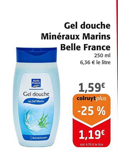 gel douche minéraux marins belle france