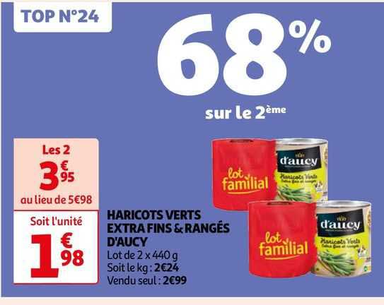 haricot verts extra fins & rangées d'aucy