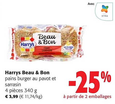 harrys beau & bon pains burger au pavot et sarrasin