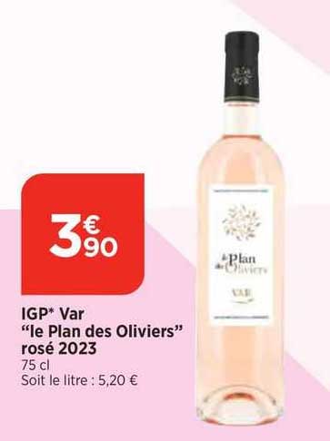 igp var "le plan des oliviers" rosé 2023