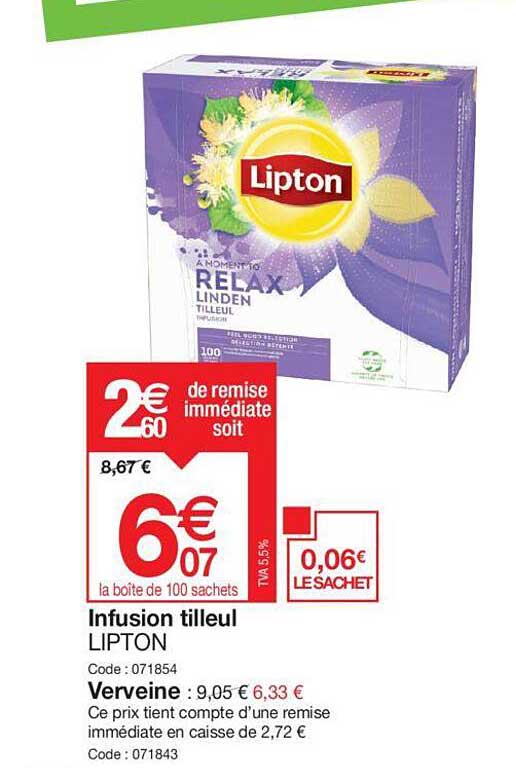 infusion tilleul lipton