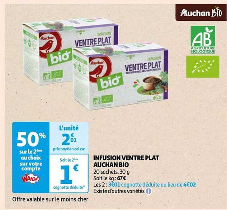 Infusion Ventre Plat Auchan Bio