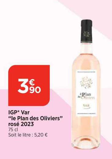 ipg var "le plan des oliviers" rosé 2023