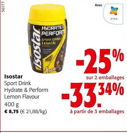 isostar sport drink hydrate & perform lemon flavour