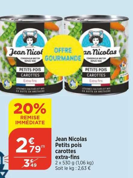 jean nicolas petits pois carottes extra-fins