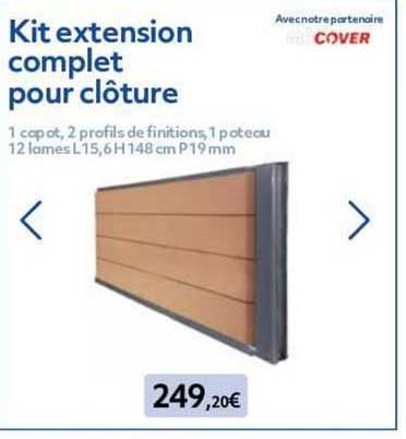 kit extension complet pour clôture