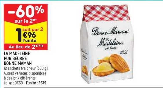 la madeleine pur beurre bonne maman