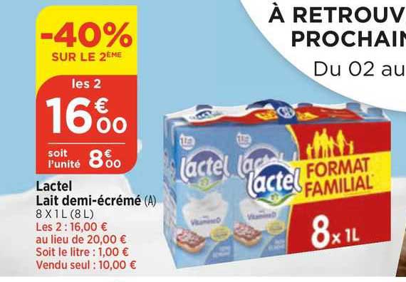 lactel lait demi-écrémé