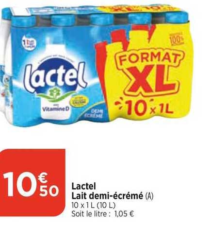 lactel lait demi-écrémé