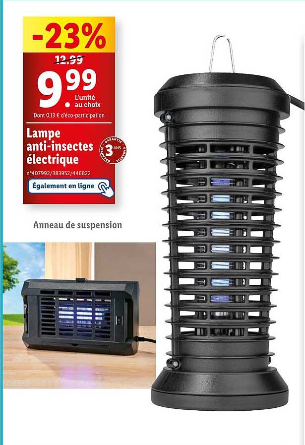 lampe anti-insectes électrique