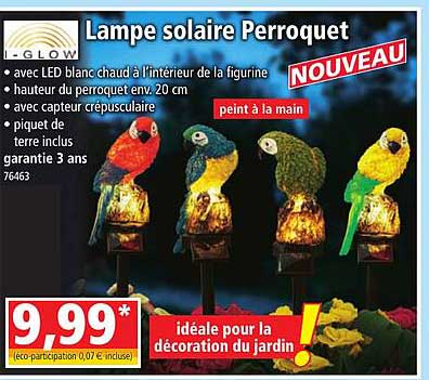 lampe solaire perroquet i-glow