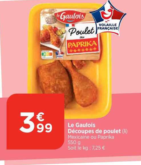 le gaulois découpés de poulet