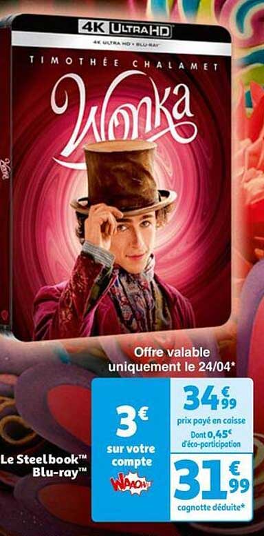 le steelbook blu-ray wonka