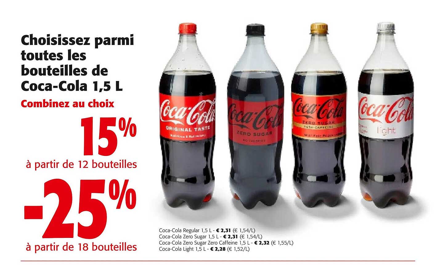 les bouteille de coca-cola 1,5 l