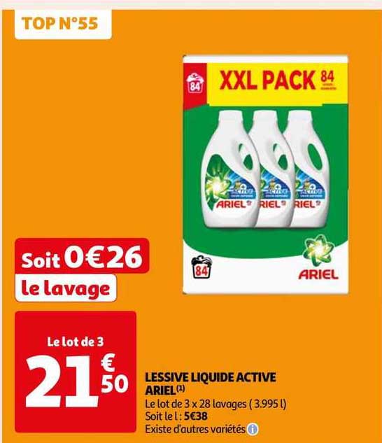 Lessive Liquide Active Ariel