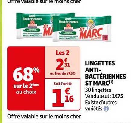 lingettes anti-bactériennes st marc
