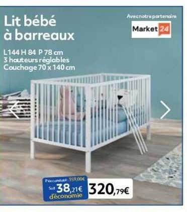 lit bébé à barreaux